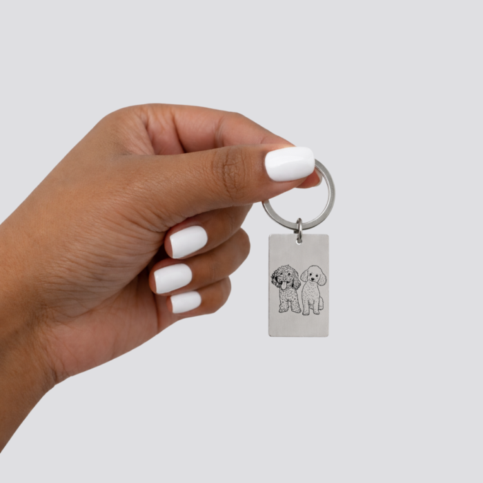 💧  Llavero personalizado cuadrado - Imagen 2